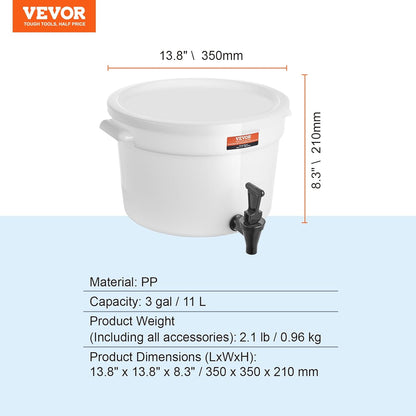 VEVOR Beverage Dispenser, 5 Gallon *2 Drink Dispensers for Parties, Plastic Juice Dispenser with Spigot and Lid, Iced Tea Lemonade Juice Water Dispenser, for Restaurants, Hotels, Parties, 2 Pack