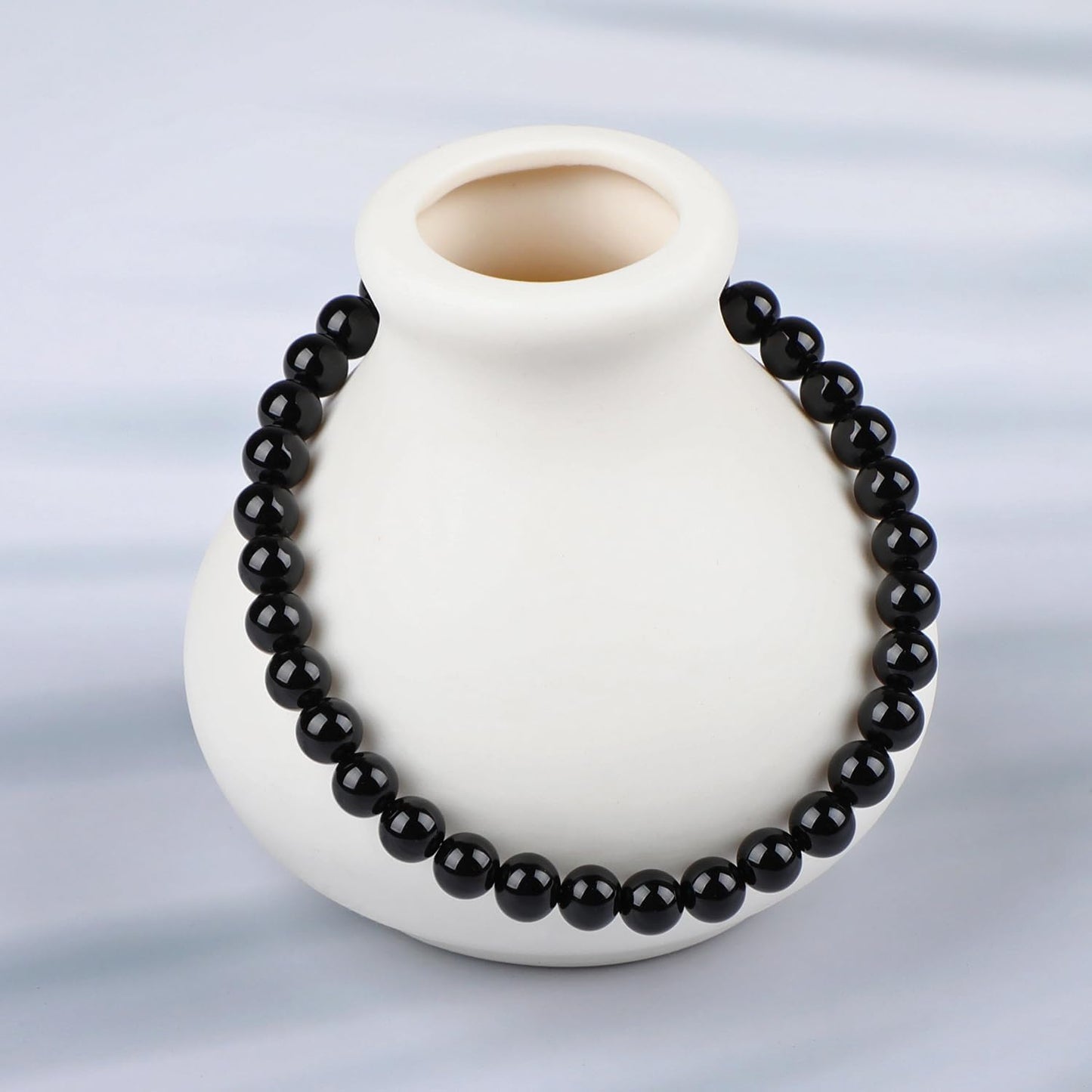 LPBeads Handmade Natural Gemstone Stretch Elastic Bracelet Healing Crystal Round Stone Beads Jewelry Gifts for Women Men
