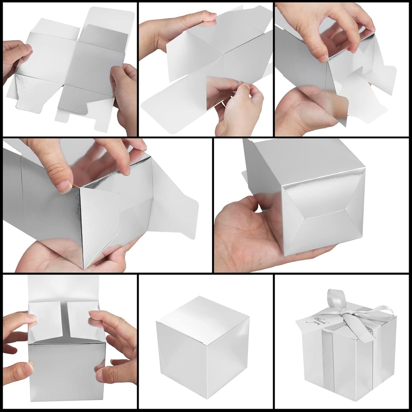 100 Pack Small Gift Boxes, 2x2x2 Inches Favor Boxes Gold Paper Gift Boxes with Lids for Presents, Crafting, Cupcake Boxes, Gifts, Candy Boxes for Wedding Party Bridal Shower Baby Shower Favors