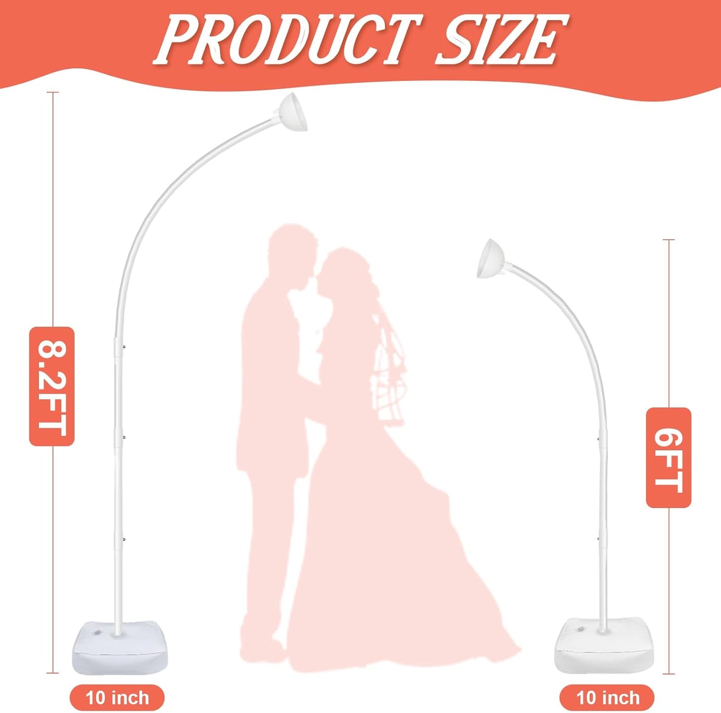 AerWo Balloon Arch Kit with Balloon Pump Electric, 8.2FT & 5FT Half Balloon Arch Stand with Base, Free Bending Balloon Stand Kit for Wedding Birthday Party Baby Shower Graduation Decorations