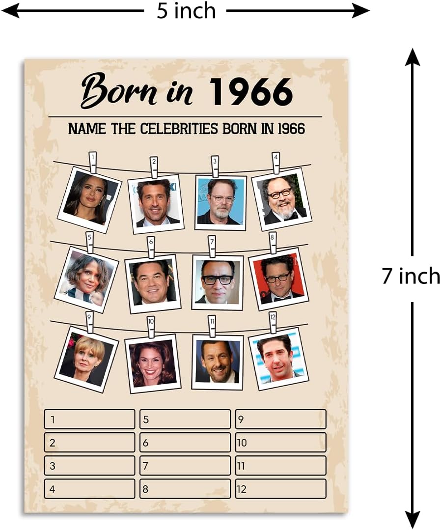 QUPT 40th Birthday Party Games, Movies in 1986 Games, Birthday Party Supplies for Adults, Fun 1986s Party Game，Pack of 30 Cards
