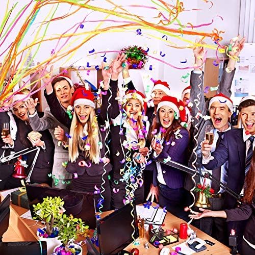 30 Pieces Hand Throw Streamers Confetti Poppers No Mess Paper Crackers for Birthday Wedding Celebrations Graduation Party Favors Shows