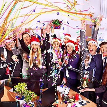 30 Pieces Hand Throw Streamers Confetti Poppers No Mess Paper Crackers for Birthday Wedding Celebrations Graduation Party Favors Shows
