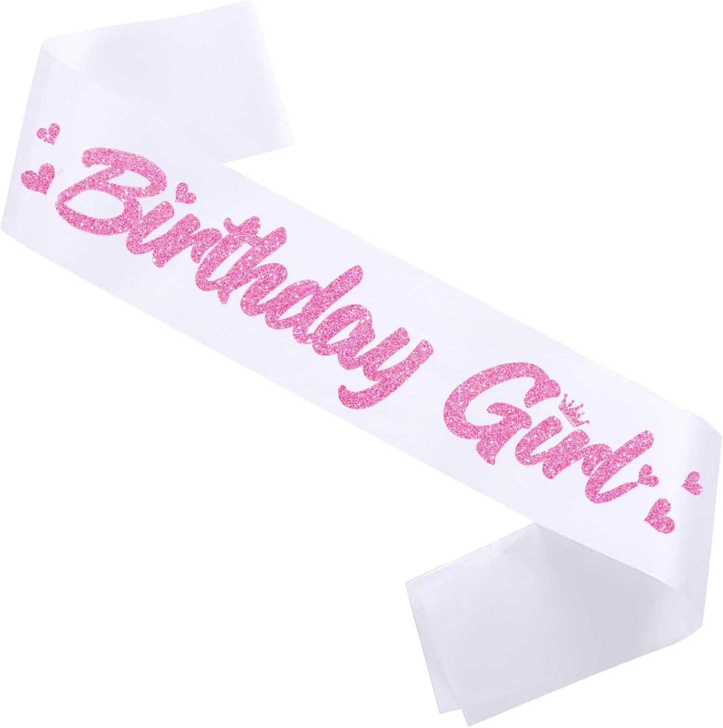 ‘Birthday Girl' Birthday Sash Royal Blue with Glitter Silver Letters Birthday Sash for Women, Sweet 16, 18th 21st B-day Sash
