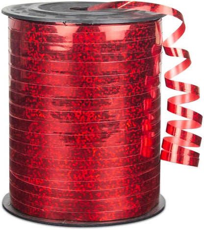 KMER LIFE Premium Red Curling Ribbon, 1/5" Wide x 500 Yards Christmas Curling Ribbons for Gift Wrapping, Party Decoration, Balloon String, Ribbons for Florist Flower (1 Roll)