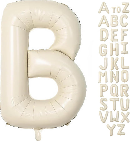 Cream Letter A Balloons,40 Inch Balloons Letter A Mylar Helium Large A Balloon for Birthday Party Anniversary Decorations