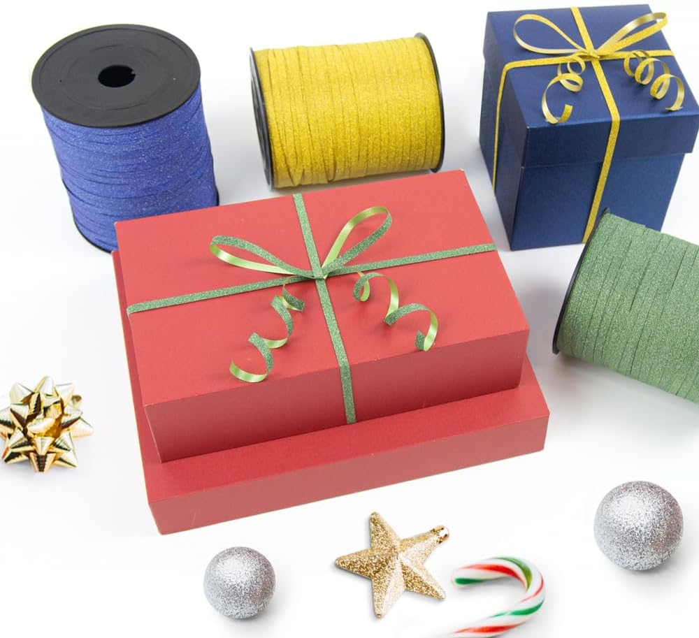 500 Yards White Curling Ribbon for Gift Wrapping, 1/5 inch Wide Balloon Ribbon String for Florist Flower, Crafts, Wreaths, Christmas, Birthday Party, Wedding