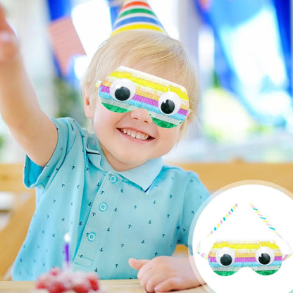SUPVOX 2pcs Paper Eye Masks for Boys and Girls Birthday Party Games Fun Pinata Supplies for Boy Girl Celebrations Lightweight and Eye-catching Design