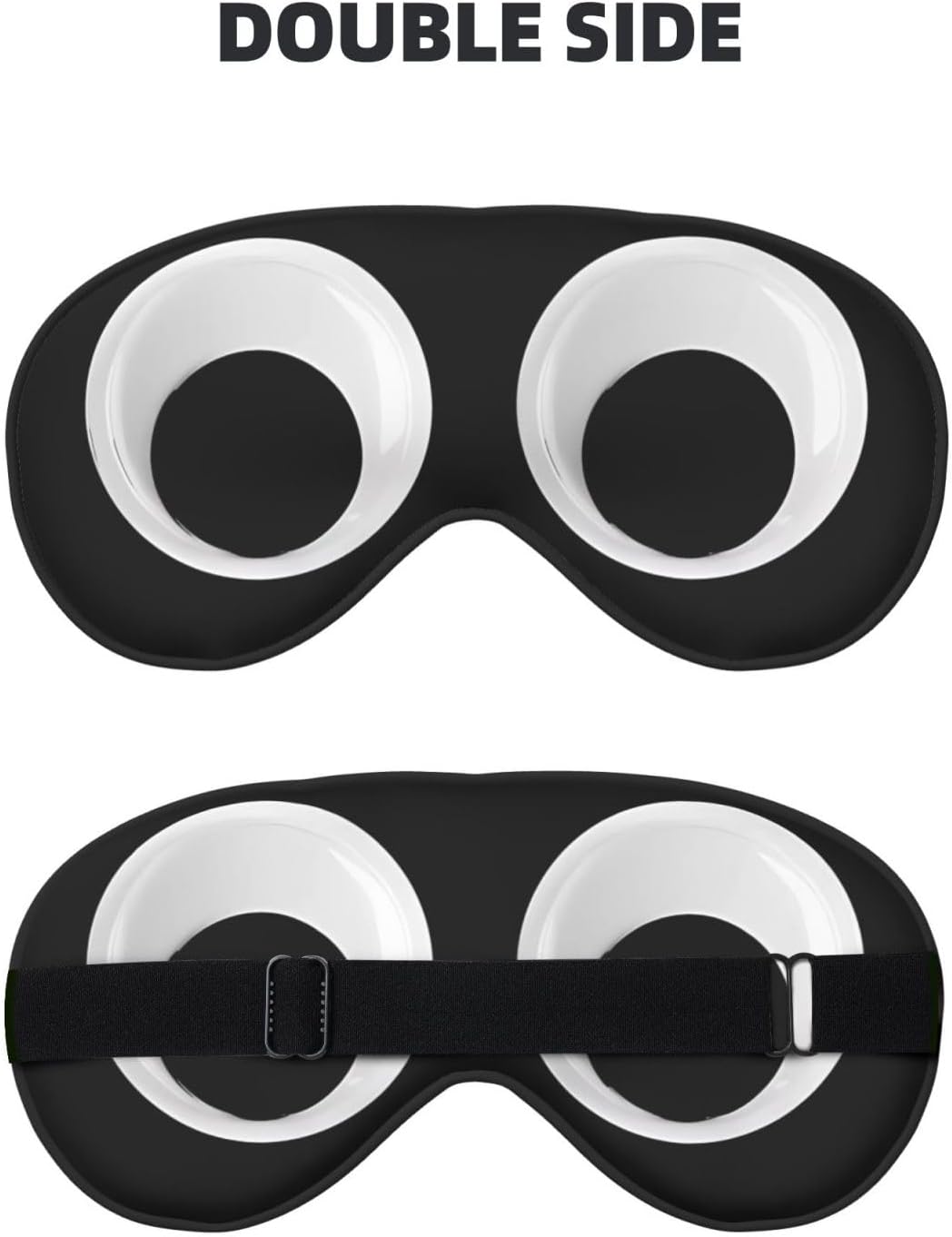 Cute Cartoon Eyes Sleep Mask Adjustable Strap Sleeping Eye Mask Light Blocking Blindfold Eye Sleep Shade Cover Bedtime Blackout Eyeshade for Yoga Nap Travel Shift Party