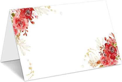 Pink Bow Place Cards, Name Cards for Table Setting, Tented Food Setting Cards for Bridal Shower, Wedding, Baby Showers, Banquets, Reserved Table Signs, 25 Pack Birthday Party Decorations -01