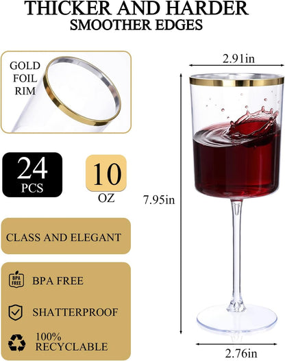 Ciaell 36 Pack Plastic Champagne Flutes - 6 Oz Disposable Champagne Glasses - Square Clear Plastic Toasting Glasses for Party Birthday Anniversary Wedding