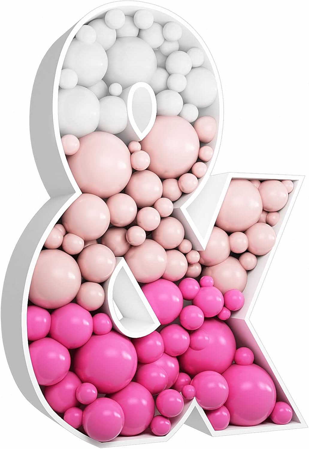 JW Passion - Premium Quality Made 3FT Tall Mosaic Balloon Frame Big Marquee Light Up Letters DIY Kit for Birthday Party Wedding Backdrop Decor Letter A Pre-Cut Foam Board