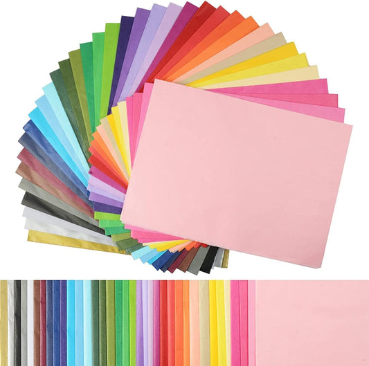 Simetufy 240 Sheets Multicolor Tissue Paper for Gift Bags, 11.5in x 8in Rainbow Art Tissue for Crafts, Festivals, DIY Pom Pom