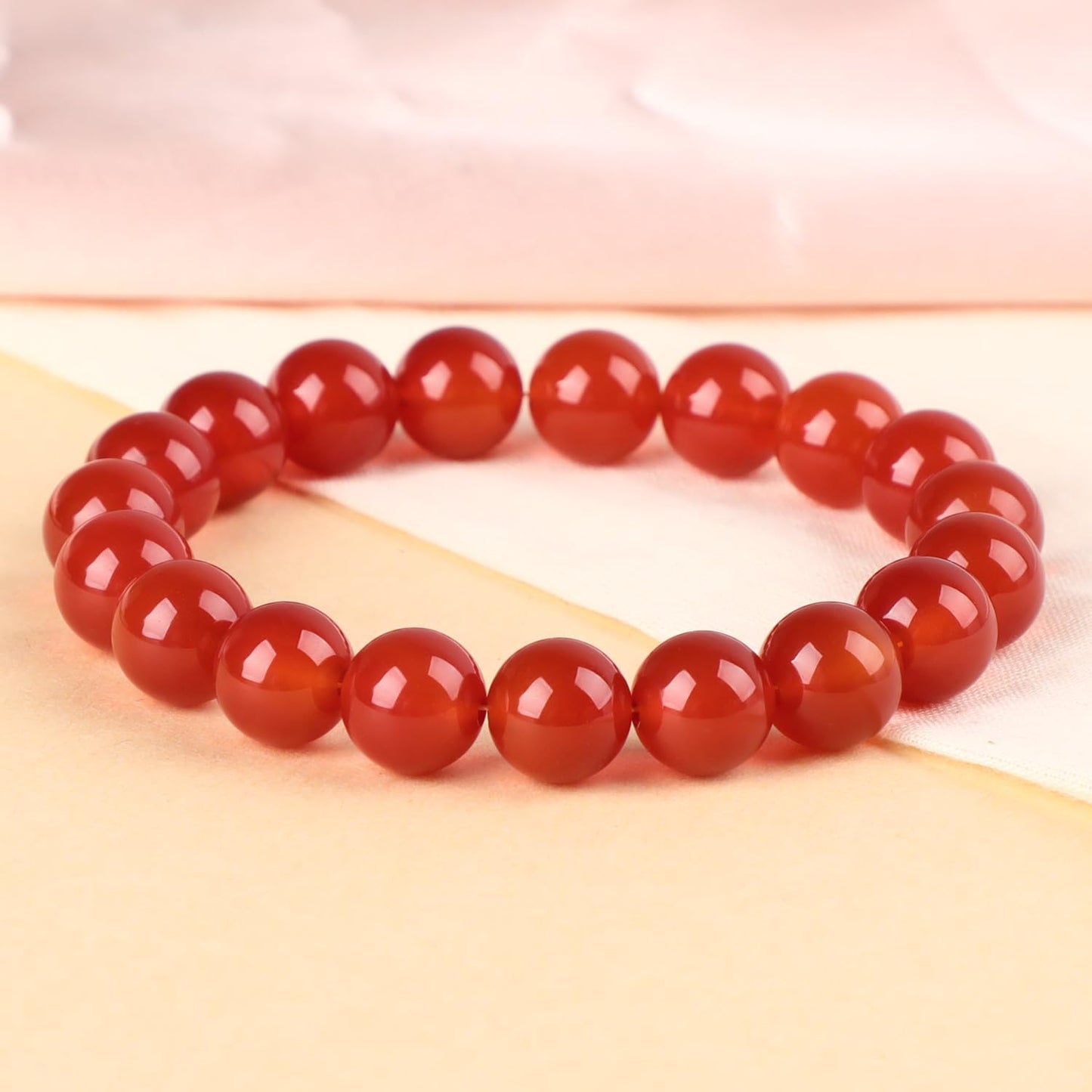 LPBeads Handmade Natural Gemstone Stretch Elastic Bracelet Healing Crystal Round Stone Beads Jewelry Gifts for Women Men