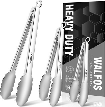 Walfos Small Gold Tongs For Serving,Food Grade Stainless Steel 4" Mini Tongs Appetizers for Parties Catering, Sugar，Desserts，Tea Party, Coffee Bar, Set of 12 （Gold）
