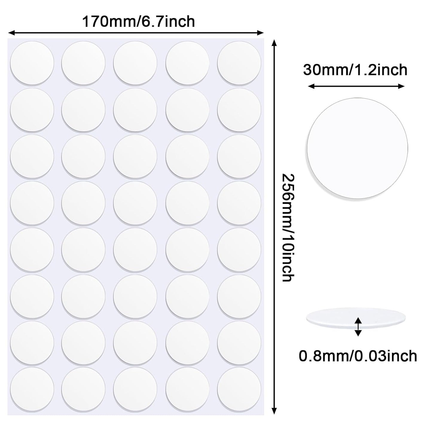 JANYUN 140 Pieces Adhesive Dots,Removable Round Putty Clear Tack No Trace Small Tape Stickers for Wall Hanging Festival Poster Office Party Decoration Picture Crafts