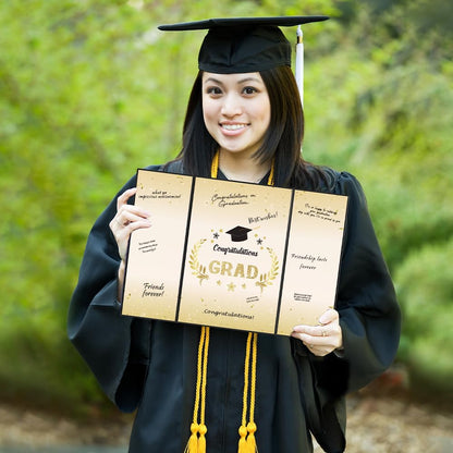 Graduation Decorations 2026, Black Gold Graduation Guest Book, Class of 2026 Grad Guestbook for Graduates Signature Congrats Grad Graduation Party Decorations Favors Supplies Gifts Idea Table Decor