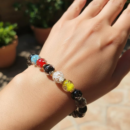 Handmade Glow-in-the-Dark Beaded Bracelet, Luminous Wrist Accessory, Fashion Bracelet for Women, Ideal Gift for Night Events, Parties & Birthdays