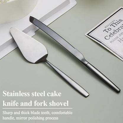 Evanda Wedding Cake Knife and Server Set, Cake Cutte Pie Server for Everyday, Wedding and Birthdays, Dishwasher Safe