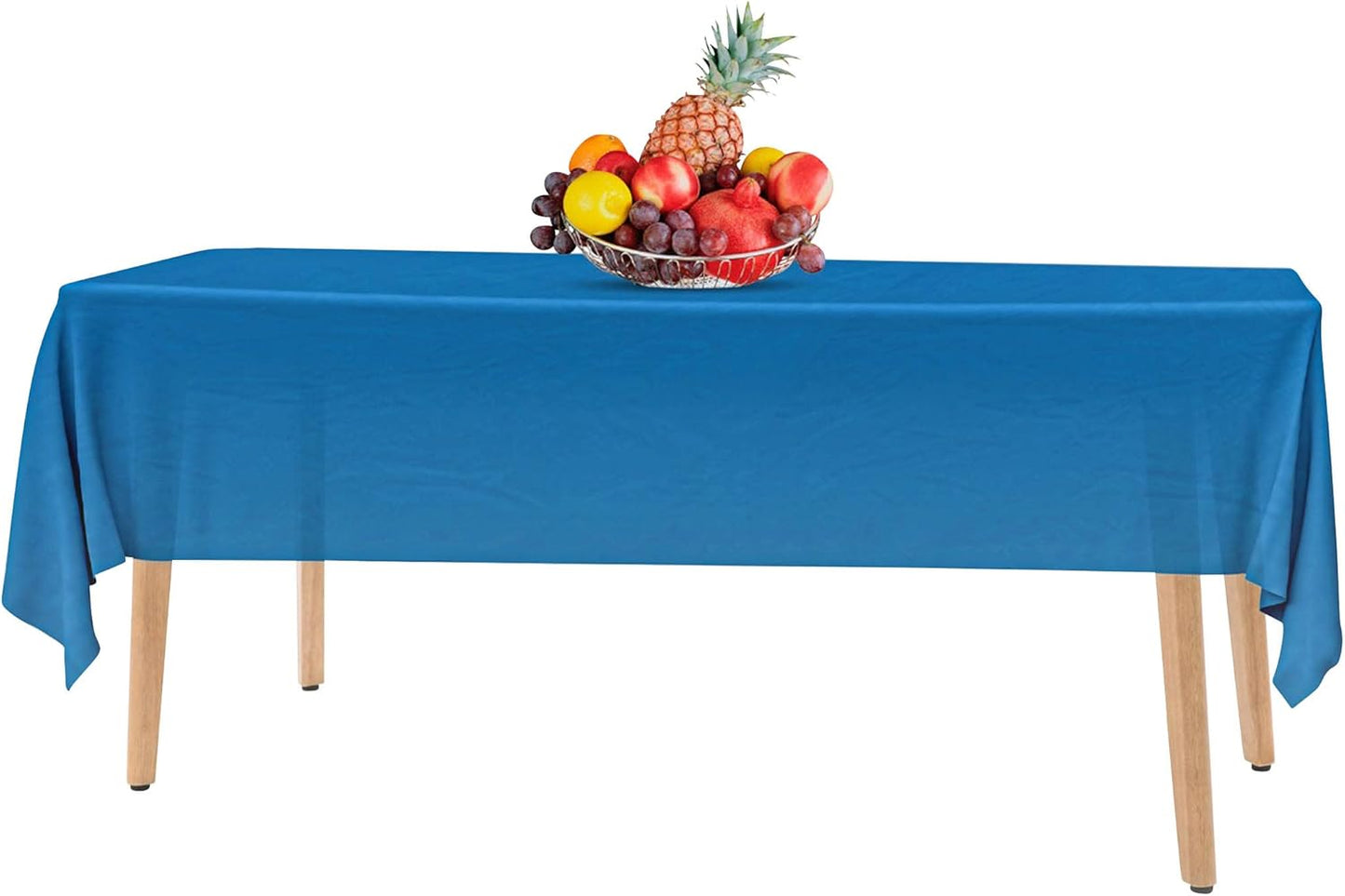 14 Pack Black 54 x 108 in. Rectangle Disposable Plastic Tablecloths - Smooth Decorative Covers for Parties, Weddings
