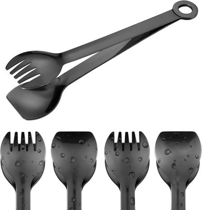 Mini Appetizer Tongs Stainless Steel Set of 4, MSY BIGSUNNY Small Serving Tongs, 6 Inch(15.2cm, Silver)