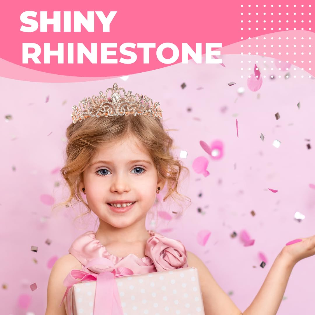 Birthday Tiara Crown with Sash for Women, Headband Hair Accessories for Wedding Party Costume
