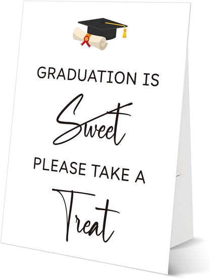 Graduation Tabletop Sign, Guestbook Sign, Include One 8×11 Signs with Holder, Graduation Party Signs for Class of 2026, High School College Grad Decoration - QF02