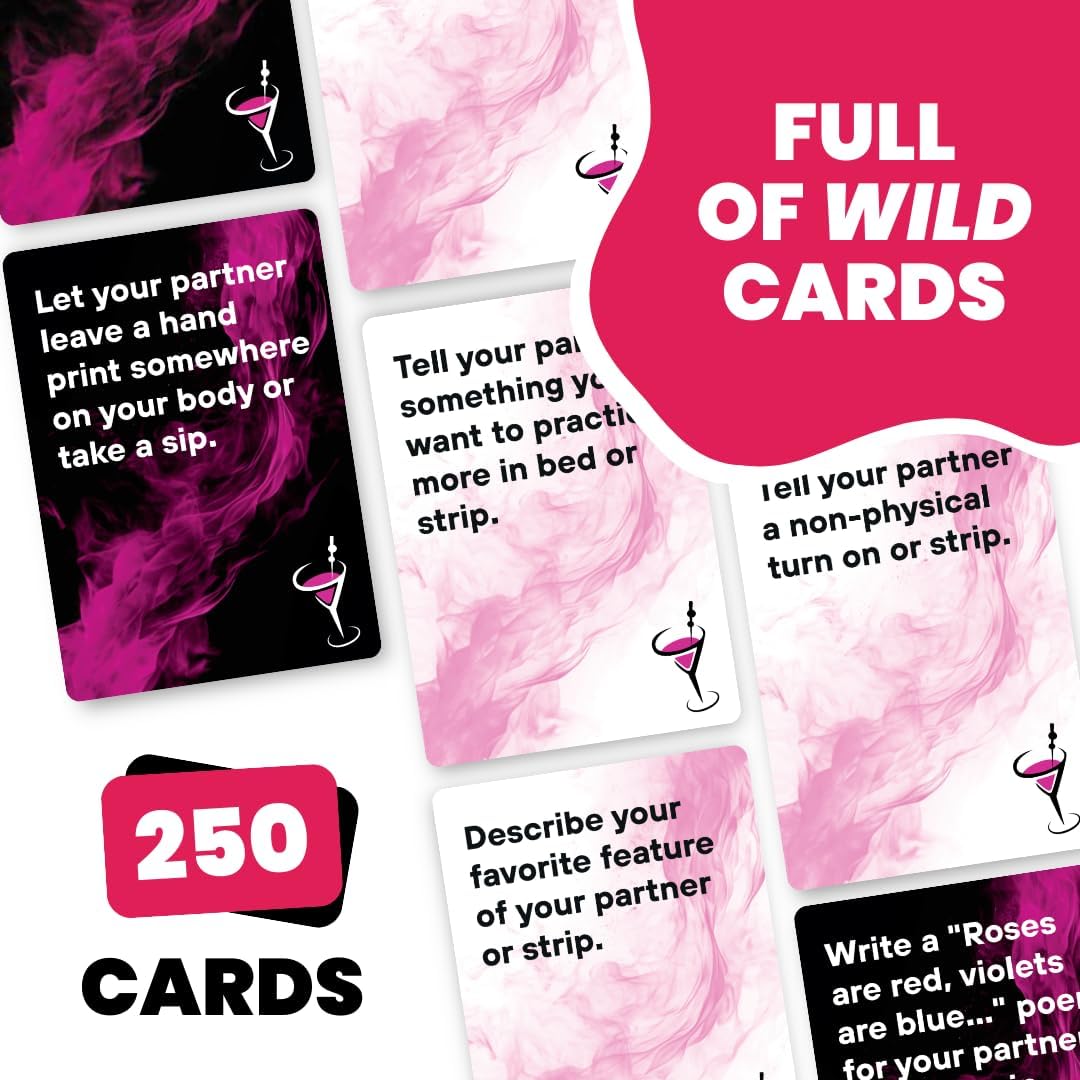 Do or Drink Sip or Strip Adult Drinking Card Game for Couples, Date Night & Parties – 250 Dares, Questions & Challenges for Boyfriend, Girlfriend, or Wife and Husband