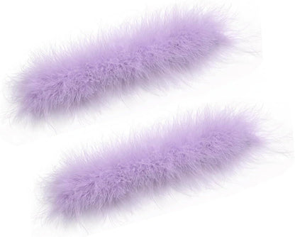 2Pcs Feather Wristbands, 9.65inch Soft Feather Wrist Slap Bracelet Cuffs, Snap Ring, Circle Slap Wrist Decoration Cuffs for Party Decoration