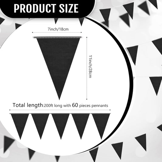 Tatuo 200 Feet Solid Pennant Banners Flags String Triangle Hanging DIY Bunting Flags Party Decorations for Grand Opening Party Banners for Kids Birthday, Shops (White)