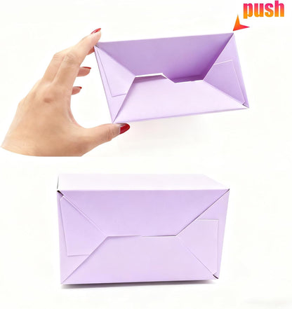 XAGLVV 24 Pack White Paper Gable Boxes,6.2 Inch Candy Boxes with Handle, Snack Party Favor& Gift Cookie bags for kids Birthday,Wedding, Baby Shower, Graduation.