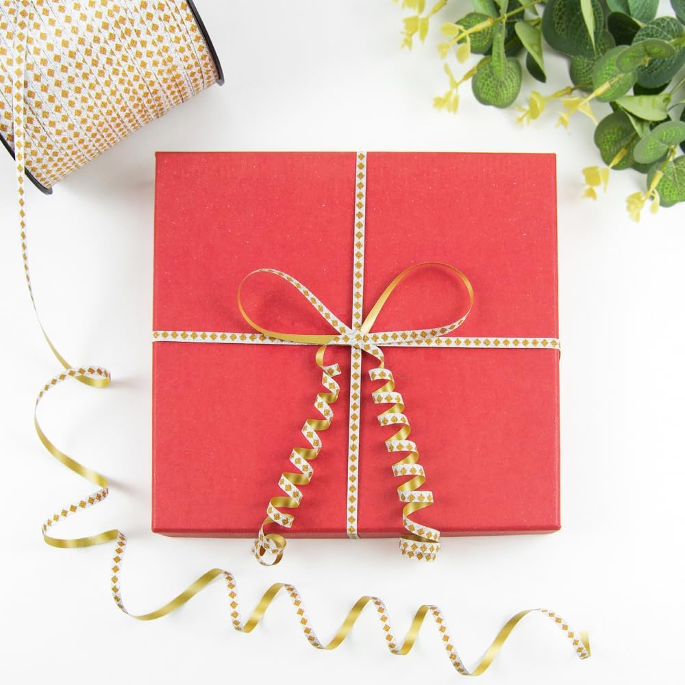 KMER LIFE Premium Red Curling Ribbon, 1/5" Wide x 500 Yards Christmas Curling Ribbons for Gift Wrapping, Party Decoration, Balloon String, Ribbons for Florist Flower (1 Roll)