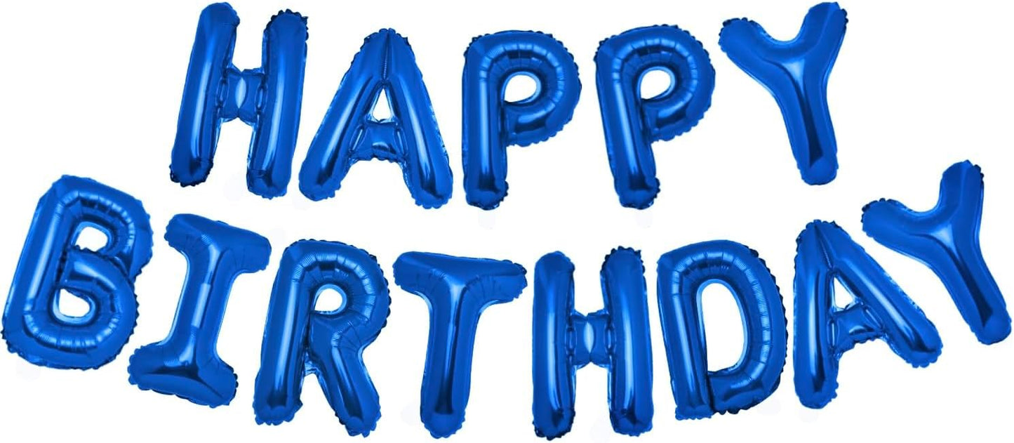 PIGETALE Happy Birthday Banner, 16 Inch Mylar Foil Letters Sign Bunting Happy Birthday Balloon Letters Balloons Reusable Ecofriendly Material for Girls Boys Kids Women Men (Hot Pink)