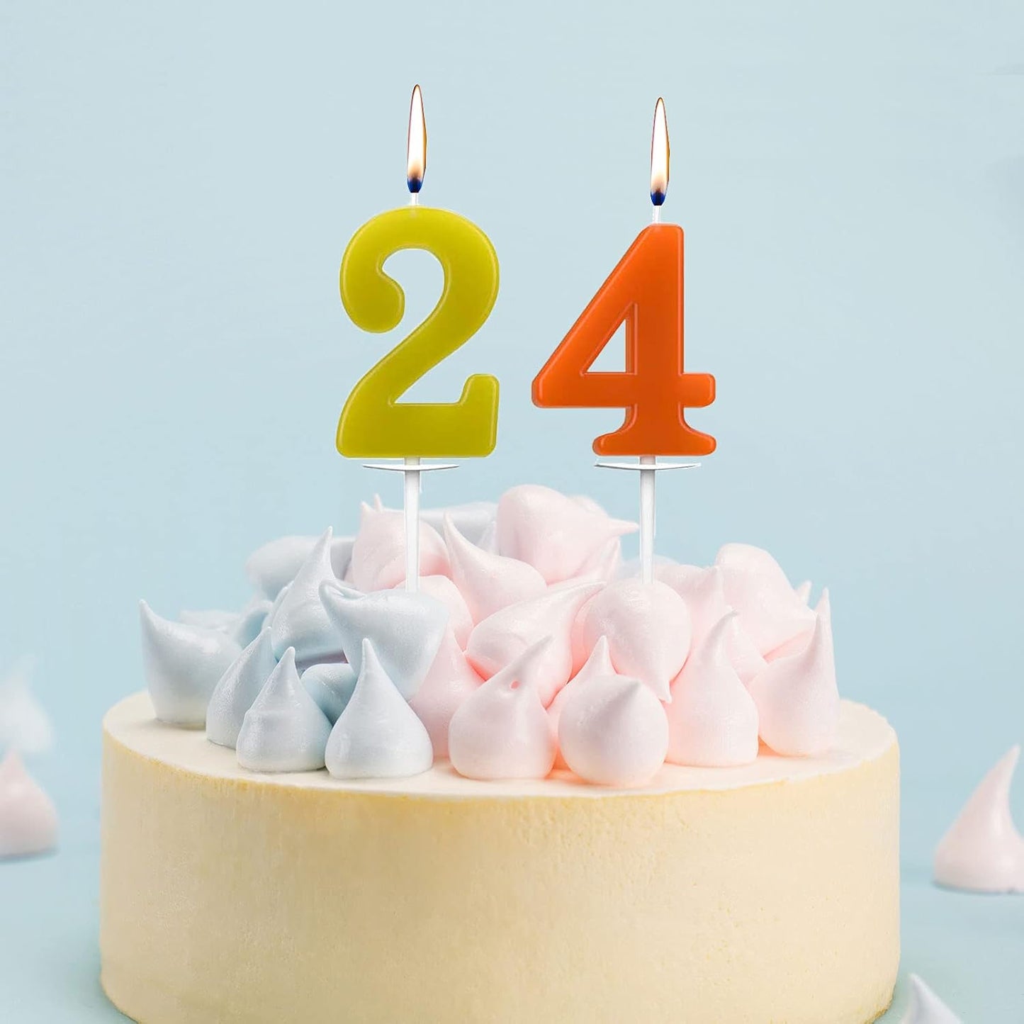 10 Count Number Candles, Birthday Cake Candles Colourful Candle, Number 0-9 Cake Topper Decoration Candles Number 0 1 2 3 4 5 6 7 8 9 For Birthday Wedding Anniversary Party Celebration