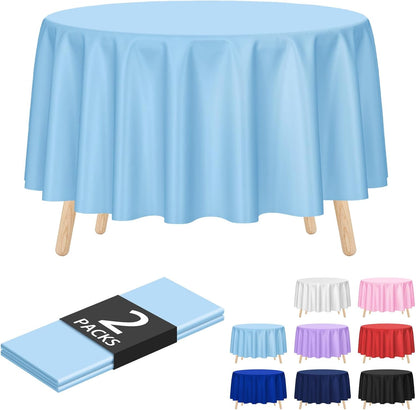 Kopokita 2PCS Black Plastic Tablecloths 54 x 108 Inch, Disposable Table Cloths Rectangle Party Table Covers
