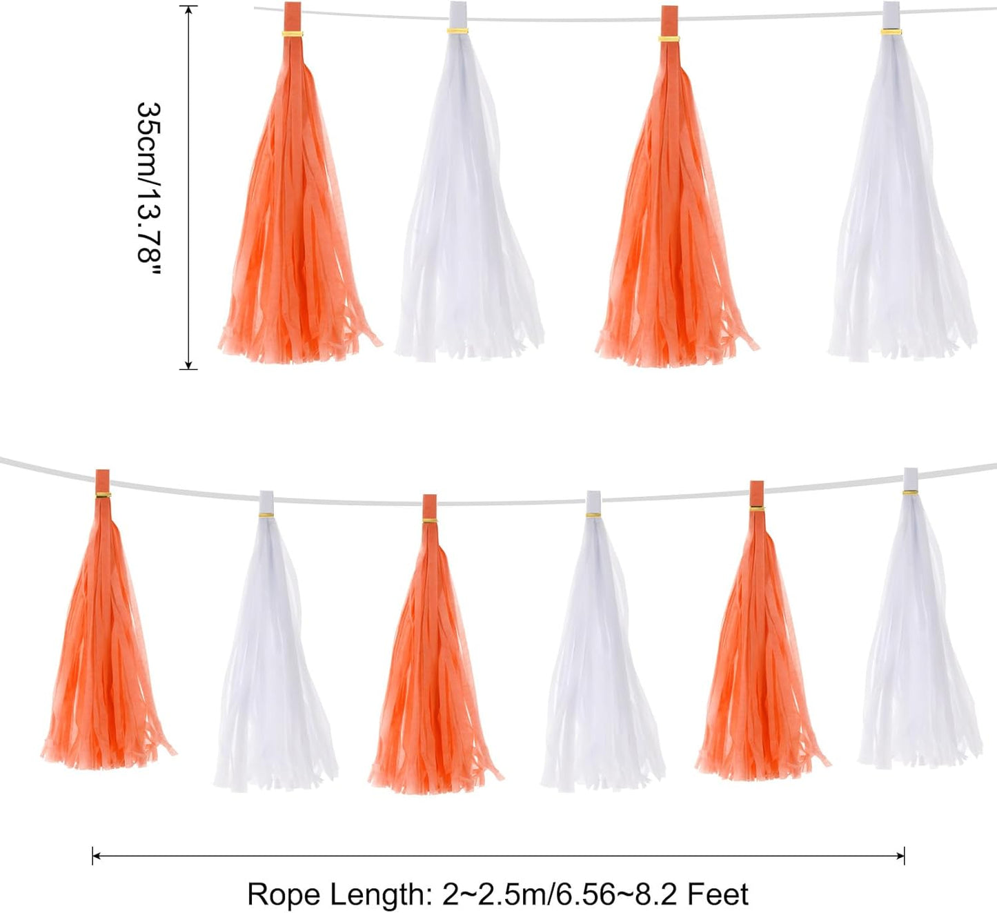 MECCANIXITY 20Pcs Light Blue Tassel Garland Banner with Rope Tissue Paper Tassels Party DIY Kits for Anniversary Wedding Birthday Party