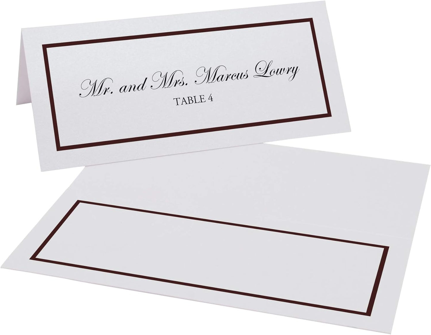 Single Line Border Printable Place Cards, Gold (Choose Color), Set of 60 (10 Sheets), Laser & Inkjet Printers - Wedding, Party, Dinner, and Special Events - Made in the USA