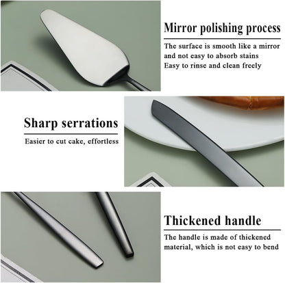 Evanda Wedding Cake Knife and Server Set, Cake Cutte Pie Server for Everyday, Wedding and Birthdays, Dishwasher Safe