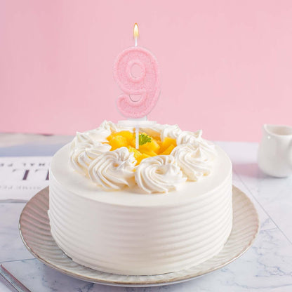Pink Number One Birthday Candles, Romantic Cake Glitter Pink Number 1st Candles Anniversary Cake First Topper Decoration Cute Birthday Party Supplies for Wedding Anniversary Celebration Supplies (1)