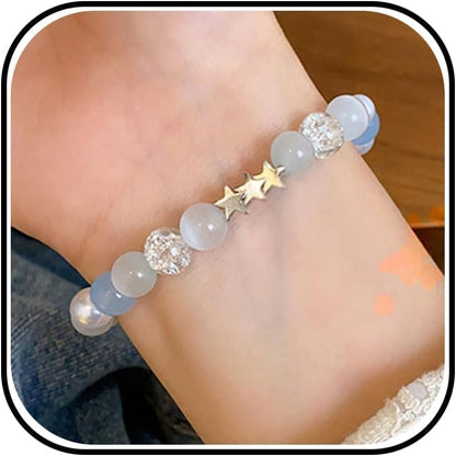 Long tiantian Moonstone Bracelet Glow in the Dark Bracelets Moonstone Jewelry for Women Crystal Bracelet Glow in the Dark Jewelry for Women Trendy Gifts for Christmas