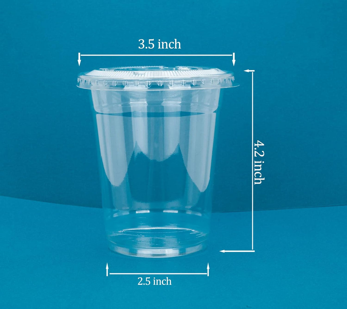 Golden Apple Cup series, 9oz Clear Plastic cups with Flat lids no hole 50sets