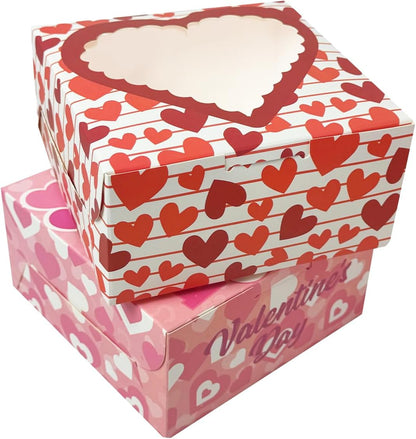 Bakepacker Brown 30-Packs Bakery Boxes with Window 6x6x3 inches Thick & Sturdy Macaroon Pastry Boxes Cookie Boxes for Bakerys