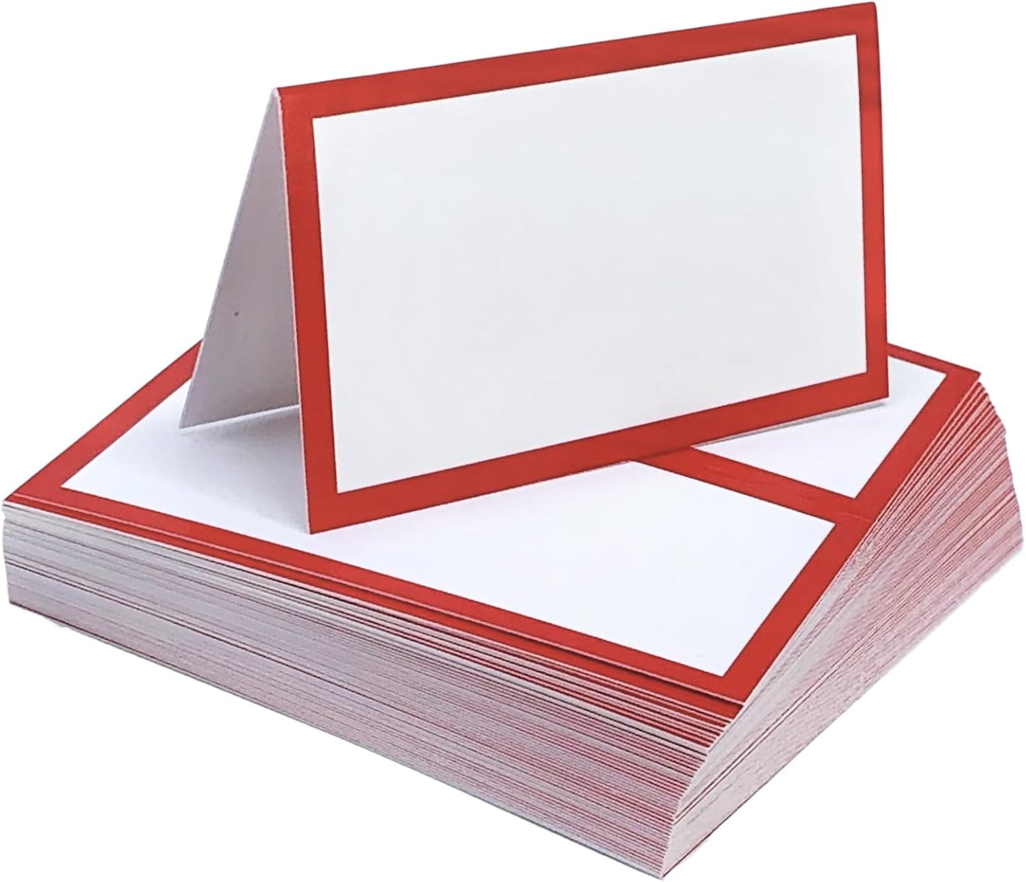 Tented Place Cards - 50 pack - Folded Place Cards are ideal for Wedding Placecards, Buffet food label, Banquet tables, Cocktail Parties, and Name Cards. Made of 14 pt. Matte Card Stock.