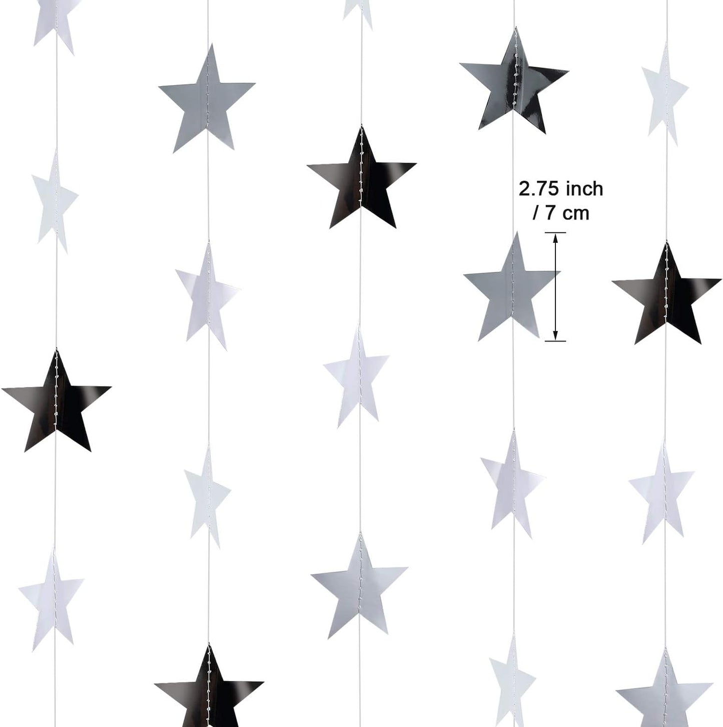 Patelai Glitter Star Garland Banner 2026 Graduation Decor 130 Feet Star Hanging Banner Twinkle Backdrop for Party Birthday Classroom Wedding Supplies(Gold)