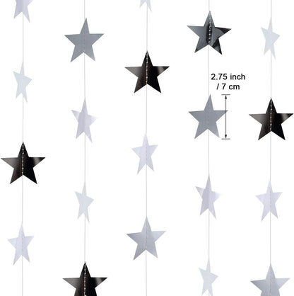 Patelai Glitter Star Garland Banner 2026 Graduation Decor 130 Feet Star Hanging Banner Twinkle Backdrop for Party Birthday Classroom Wedding Supplies(Gold)