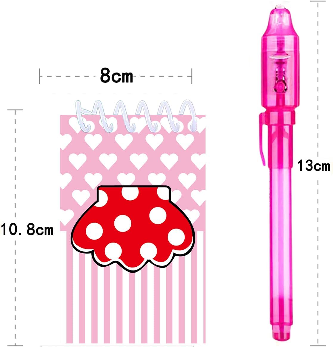24 Pcs Mouse Party Favors | Set of 12 Invisible Ink Pen and 12 Mouse Mini Notepads | Gift Bag Stuffers for Mouse Party Supplies