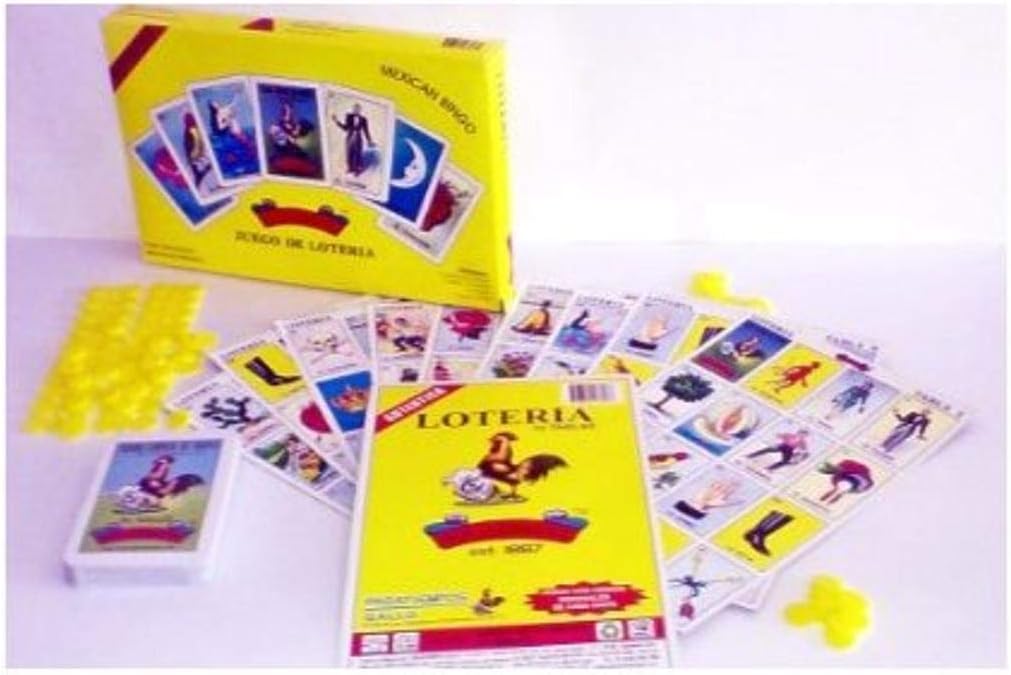 Loteria Authentic Mexican Game, Bingo Game with Colorful Illustrated Cards, Don Clemente Brand (10 Tablas (10 Boards))