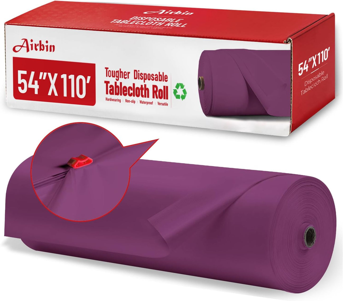 Plastic Table Cloth, 310 Ft X 54 in Disposable Tablecloth White Plastic Tablecloth with Any Cut Sliding Cutters Premium Table Cover Roll for Picnics, Parties, Birthdays, Weddings