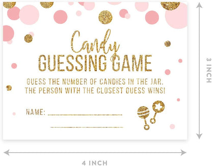 Andaz Press Blush Pink Gold Glitter Girl Baby Shower, Printable Table Tent Place Cards, 20-Pack, Seat Placement Cards Blank Place Cards For Table Settings Name Cards for Wedding, Graduation Food Cards - Colors A