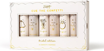 Cue the Confetti Birthday Box (6 Confetti Poppers) – Biodegradable Confetti Poppers for Birthday Parties & Gifts – Eco-Friendly & Spring Loaded for Noise Free Fun.